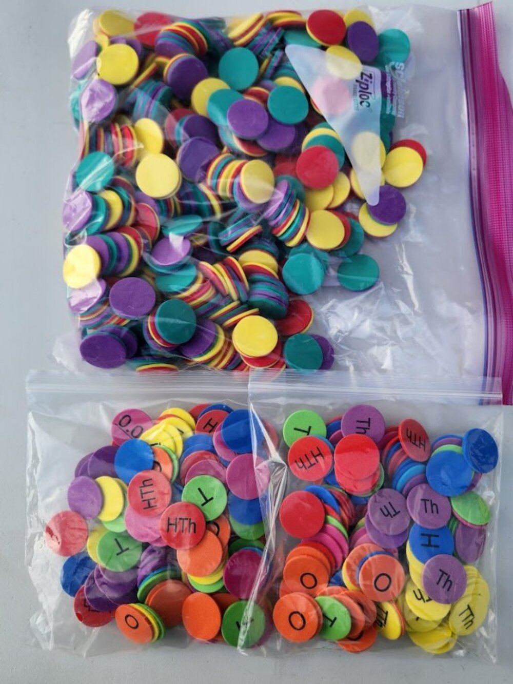 Lakeshore Foam Place Value Disks Discs Counters Classroom Set Educational Math M